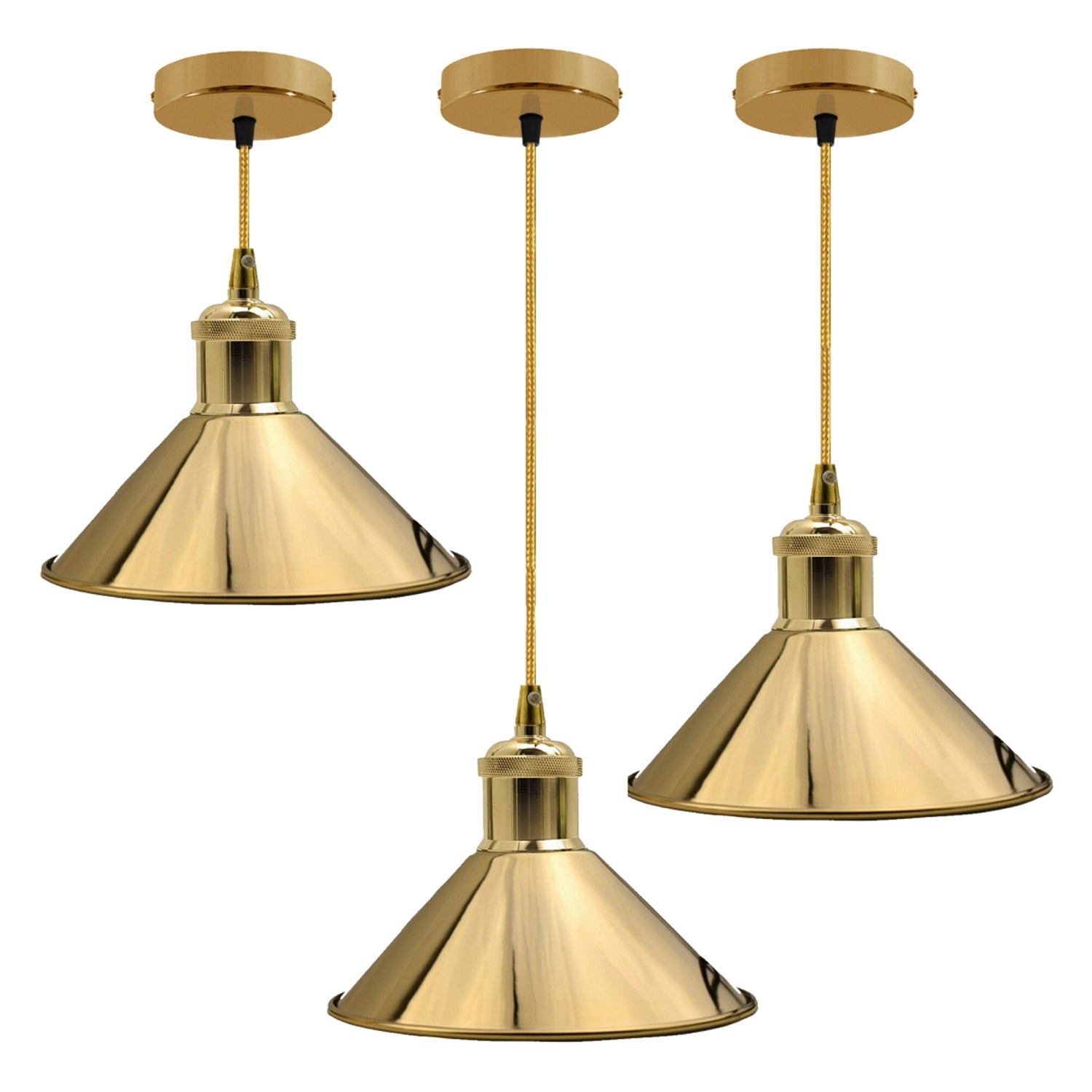 Rustic Style Metal Pendant Light Hanging Lamp Ceiling Industrial Brushed~1517 - LEDSone UK Ltd