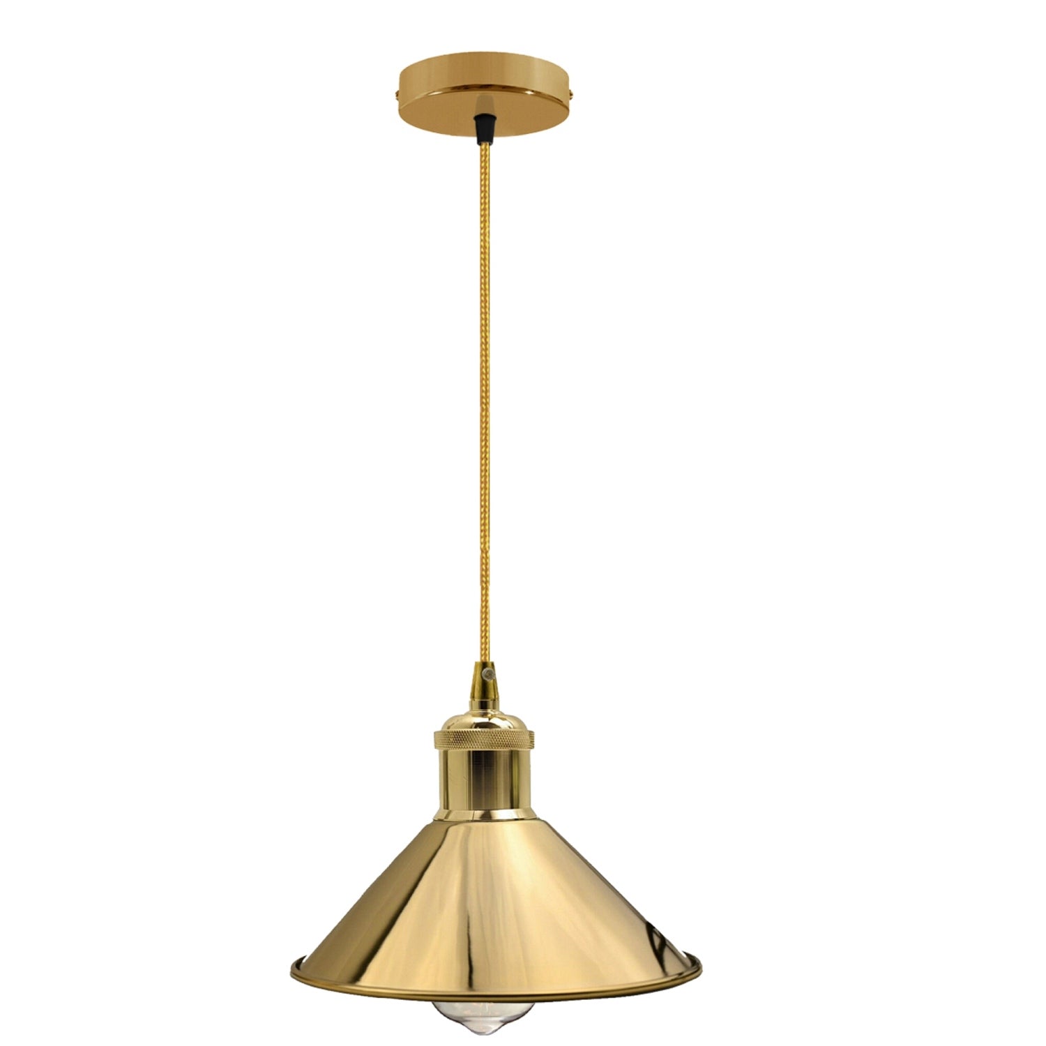 Rustic Style Metal Pendant Light Hanging Lamp Ceiling Industrial Brushed~1517 - LEDSone UK Ltd