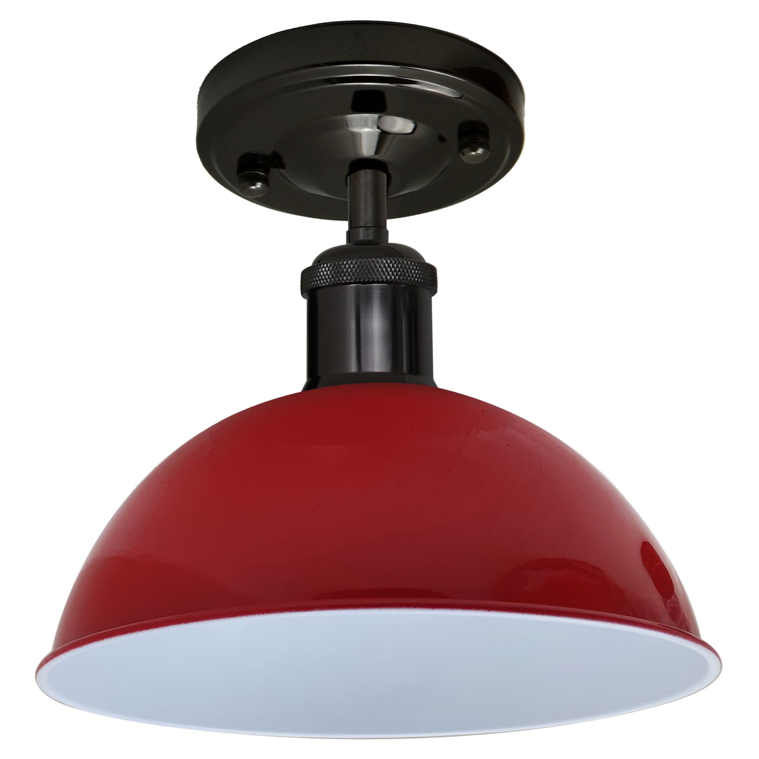 Red Semi-Flush Ceiling Light for Modern Home Decor