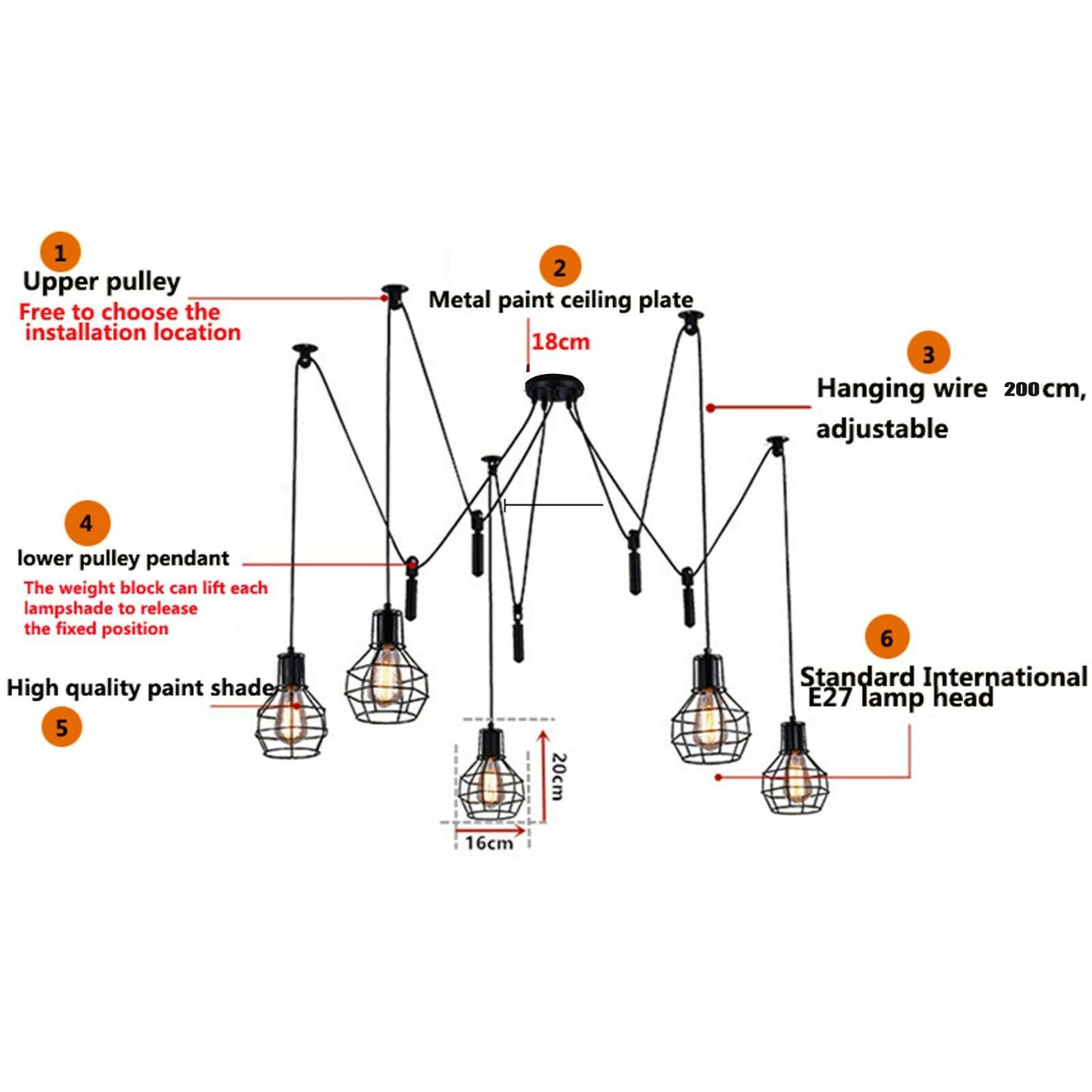 Spider light fixture