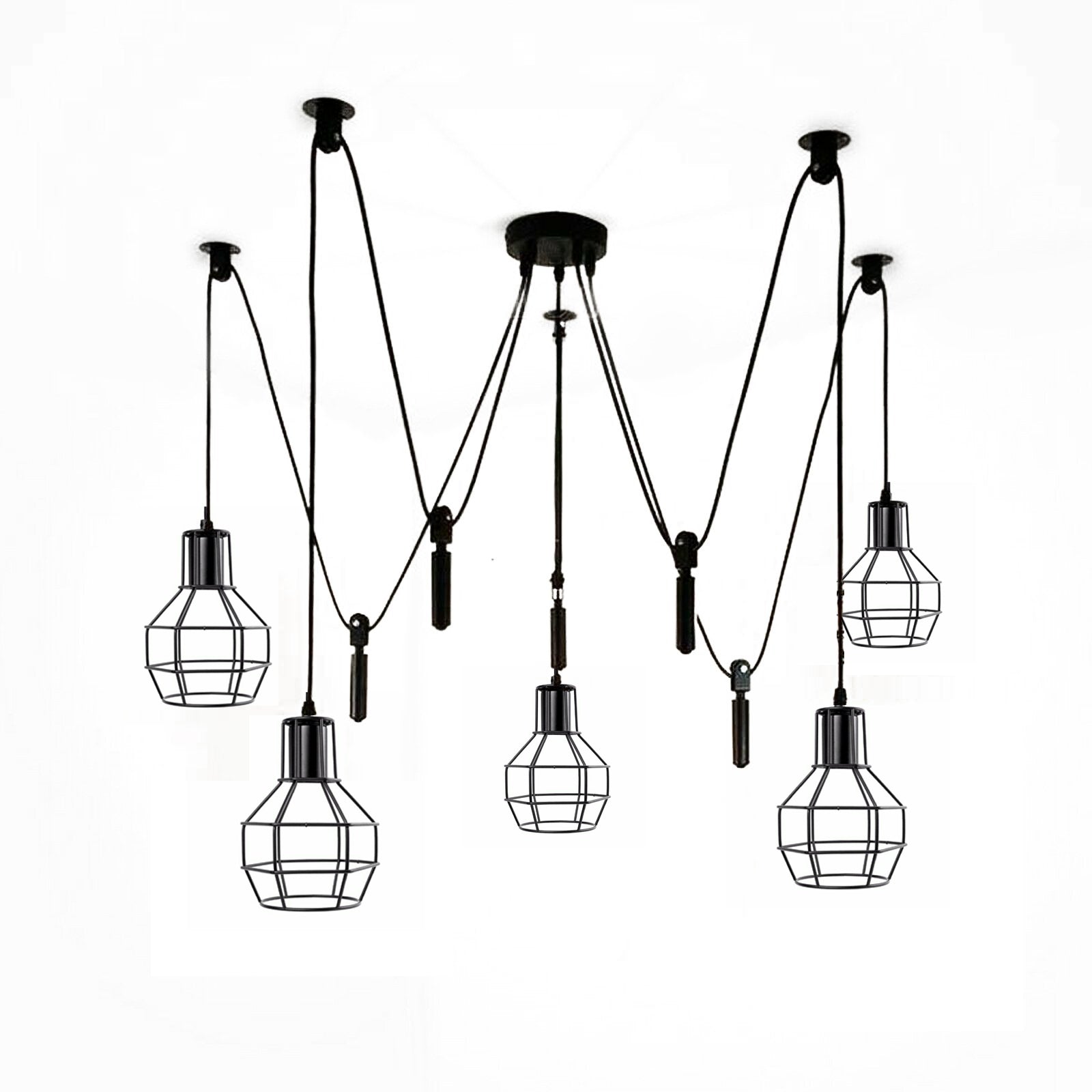 industrial spider pendant light