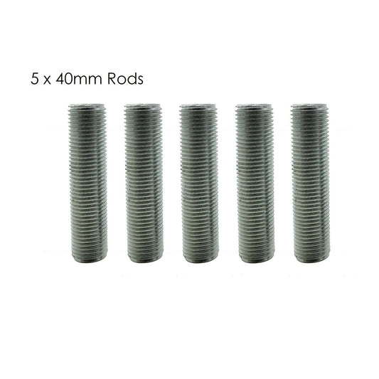 5pcs M10 Threaded Zinc Alloy Pipe Nipple Lamp Repair Part 40mm Long - Shop for LED lights - Transformers - Lampshades - Holders | LEDSone UK