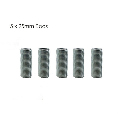 25mm Long 5pcs M10 Threaded Zinc Alloy Pipe Nipple Lamp Repair Part - Shop for LED lights - Transformers - Lampshades - Holders | LEDSone UK