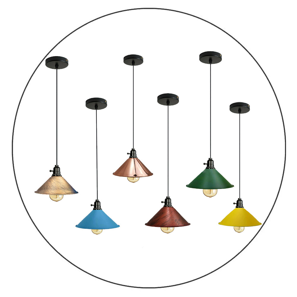 Vintage Industrial Metal Ceiling Pendant Shade Modern Hanging Retro Lights~2056 - LEDSone UK Ltd