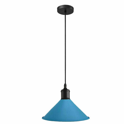 Lampe à suspension bleue Plafonnier décoratif de style industriel ~ 1537