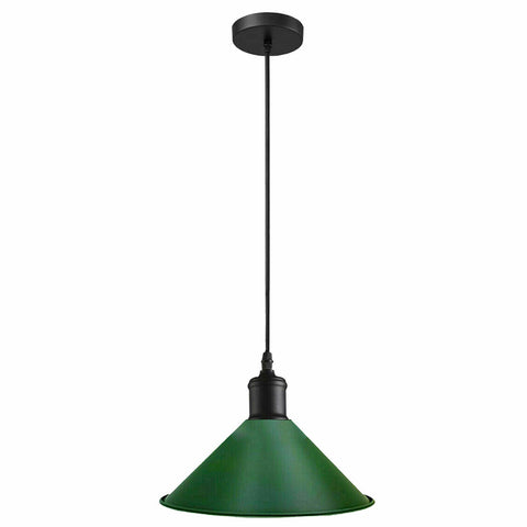 Lampe à suspension verte Plafonnier décoratif de style industriel ~ 1538