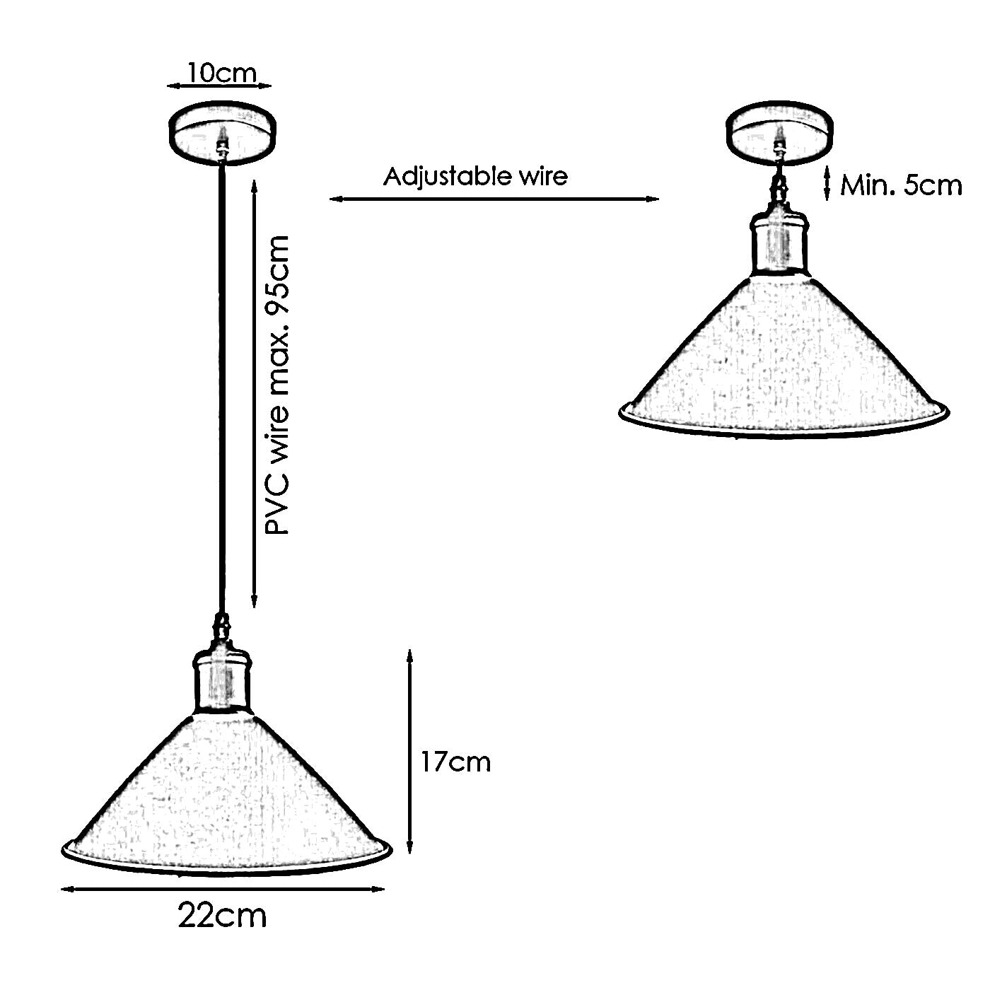 Green Pendant Lamp Industrial style Decorative Ceiling lamp~1538 - LEDSone UK Ltd