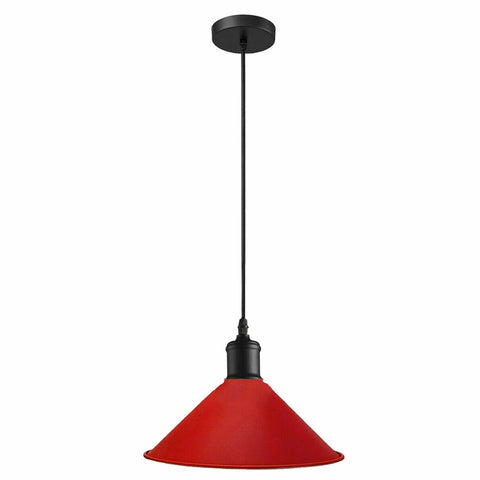 Lampe à suspension rouge Plafonnier décoratif de style industriel ~ 1540
