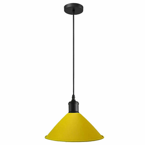Lampe à suspension jaune Plafonnier décoratif de style industriel ~ 1539