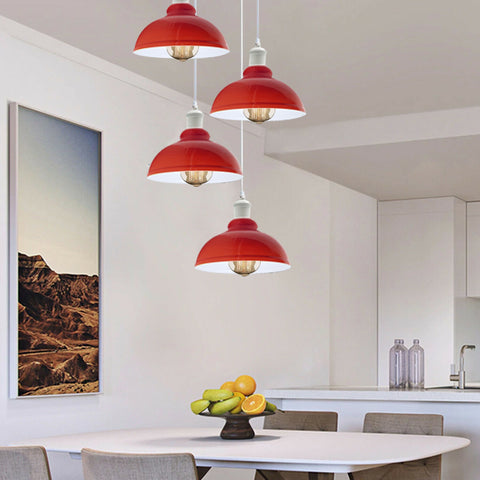 Lampe suspendue de cuisine, décoration de Bar, plafonnier rouge moderne ~ 1513