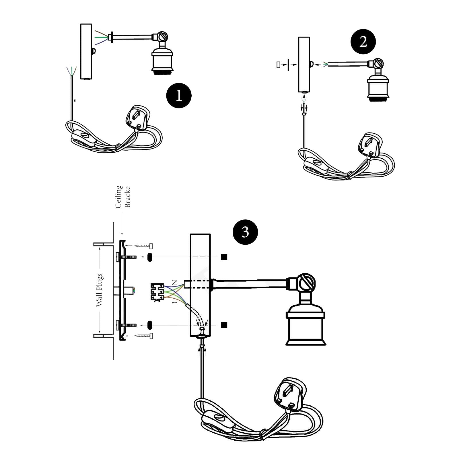 How to fix dimmer switch plug in wall light