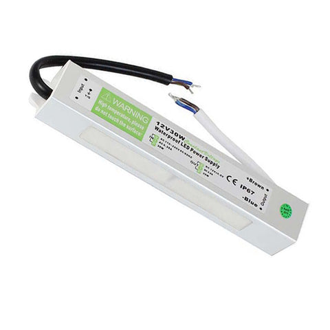 Transformateur d'alimentation de pilote de LED étanche DC12V IP67 30W ~ 3361