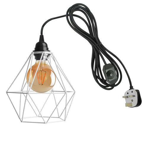 Gradateur 4m câble en caoutchouc lampe ensemble avec abat-jour ~ 1862