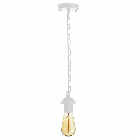 Plafonnier en métal de différentes couleurs, support de lampe parapluie E27, suspension avec chaîne ~ 4037