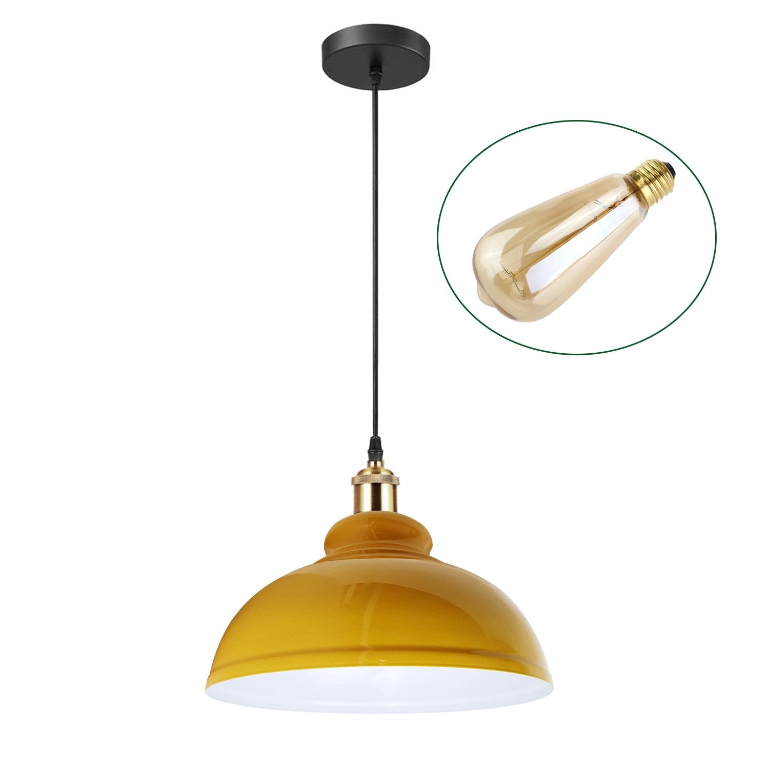 Retro Pendant Light Shade Vintage Industrial Ceiling Lighting LED Restaurant Loft With Free Bulb~2101 - LEDSone UK Ltd