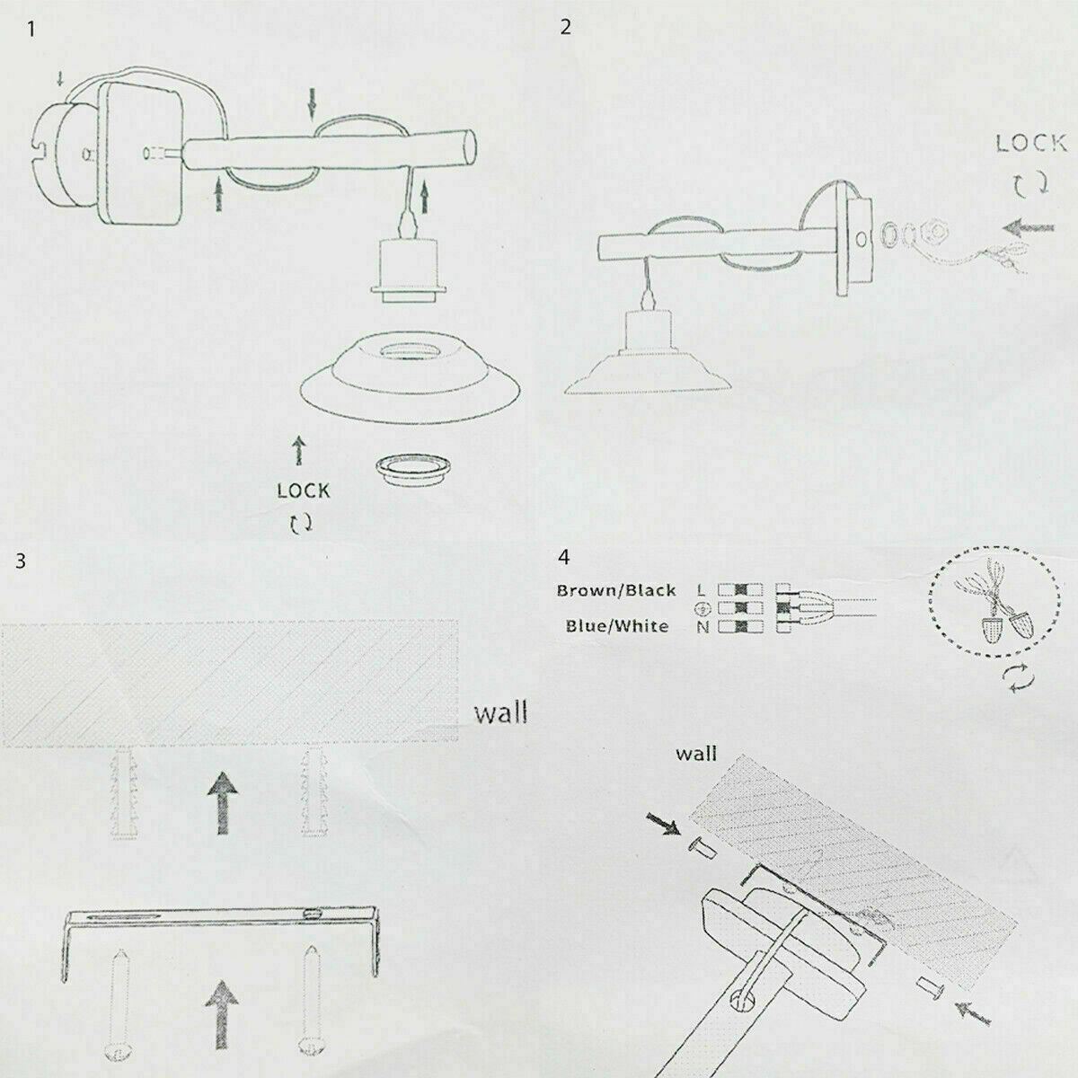 Vintage Modern Indoor Wall Sconce Wall Light Lamp Fitting Fixture For Bar, Bedroom, Dining Room, Guestroom~1327 - LEDSone UK Ltd