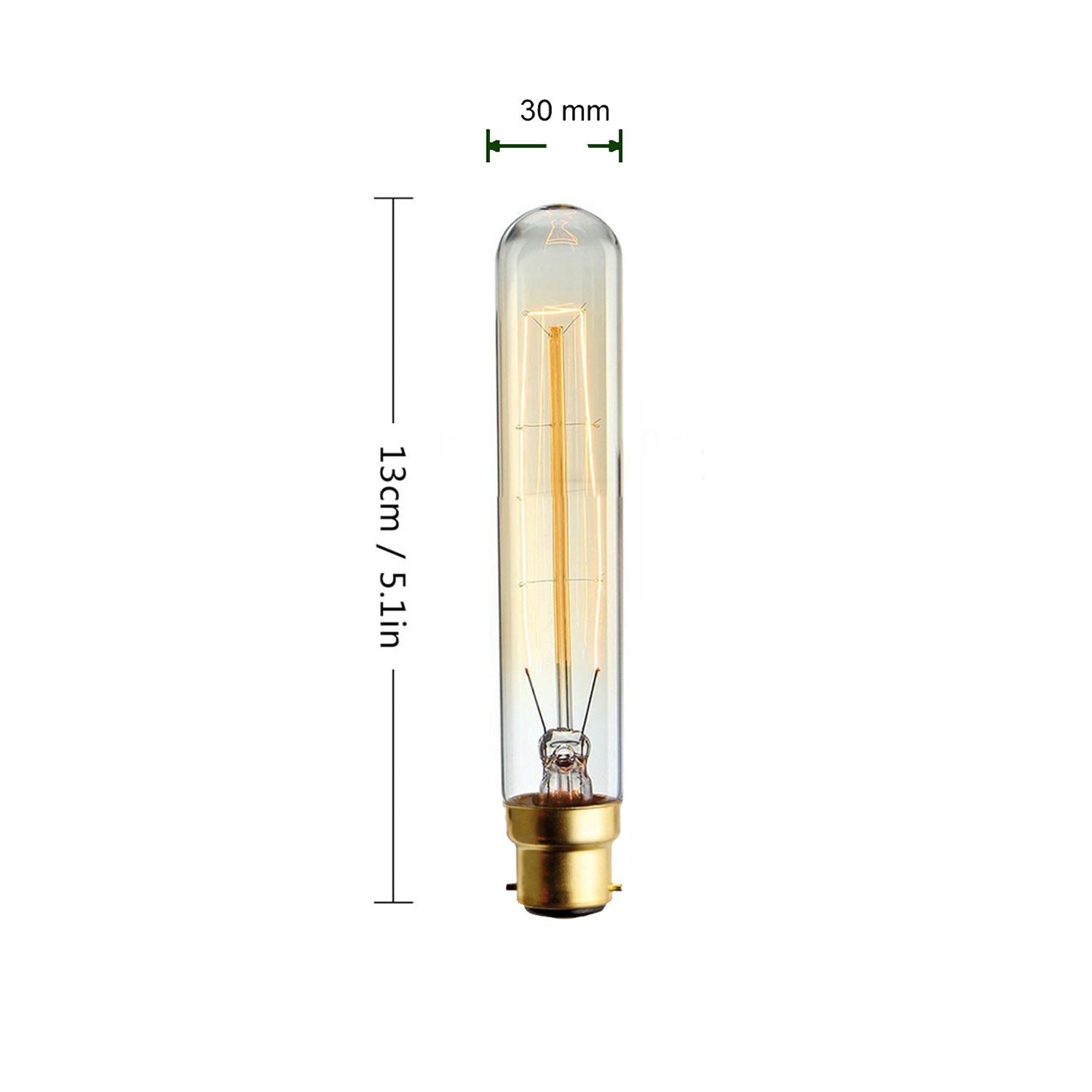 Dimmable B22 E27 Vintage Charm Filament Incandescent Tall Edison Bulb