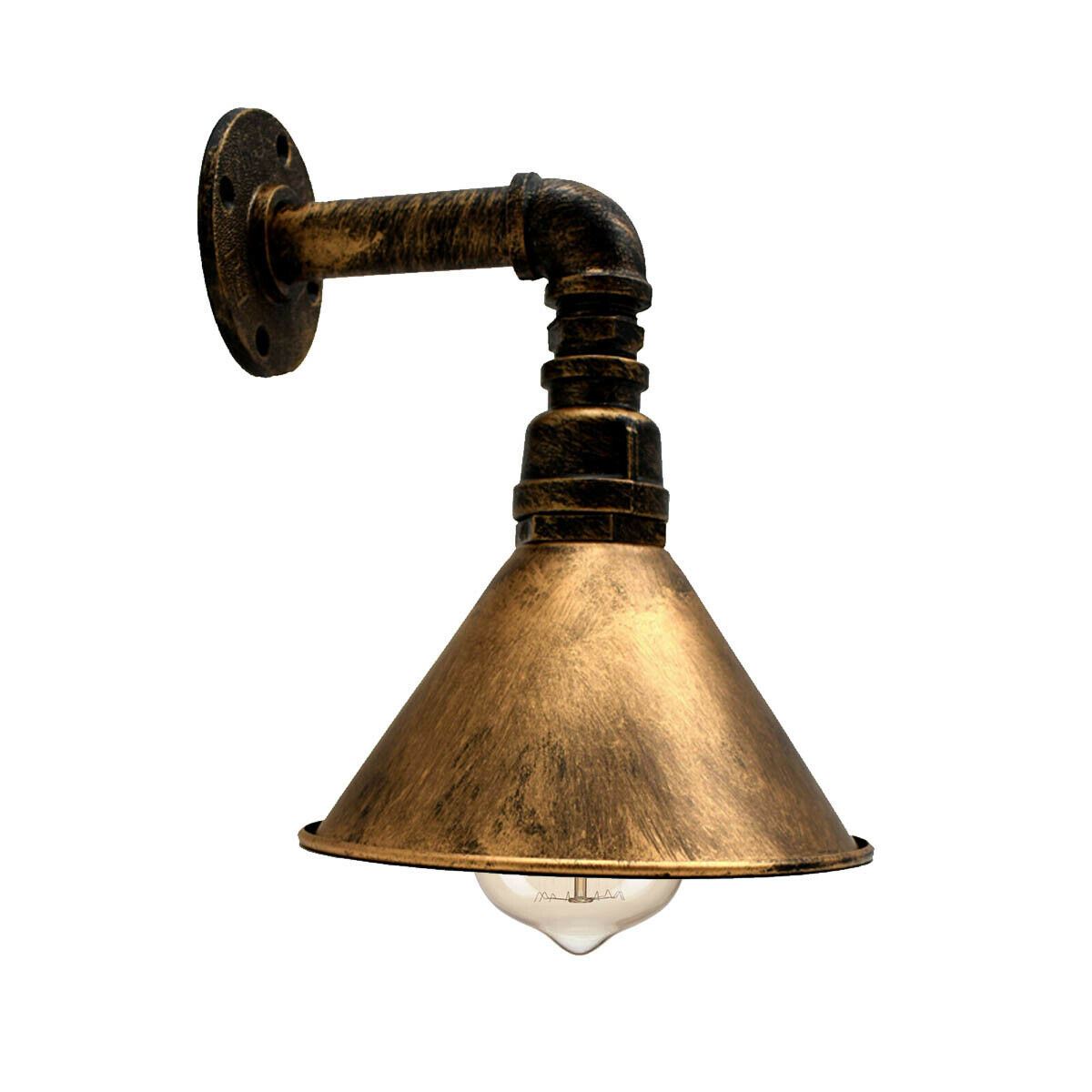 Modern Vintage Wall Mounted Light Sconce Lamp Indoor Fixture Cone Shape Metal Shade~1257 - LEDSone UK Ltd