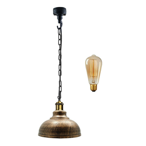 E27 Vintage rétro industriel Style Loft conduit en métal chaîne pendentif plafonnier Kit de lampe ~ 1253