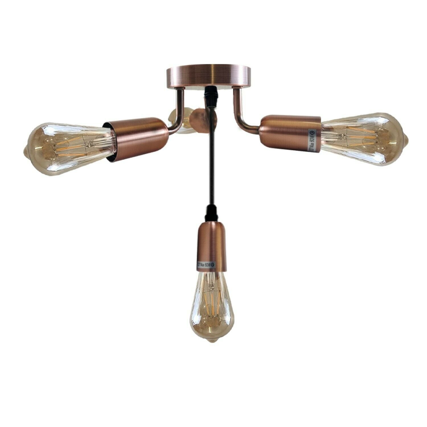 Vintage Cage Ceiling Light Flush Mount Industrial Metal 4-Lights Ceiling Fixture~3664 - LEDSone UK Ltd