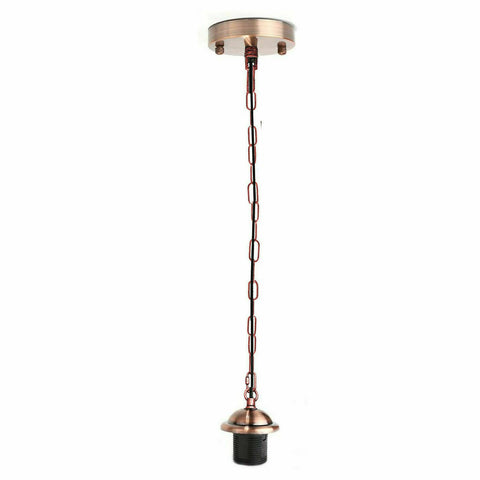 Plafonnier en métal de différentes couleurs, support de lampe parapluie E27, suspension avec chaîne ~ 4037