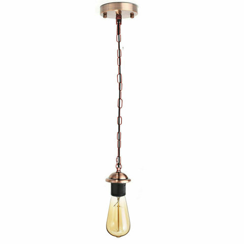 Plafonnier en métal de différentes couleurs, support de lampe parapluie E27, suspension avec chaîne ~ 4037
