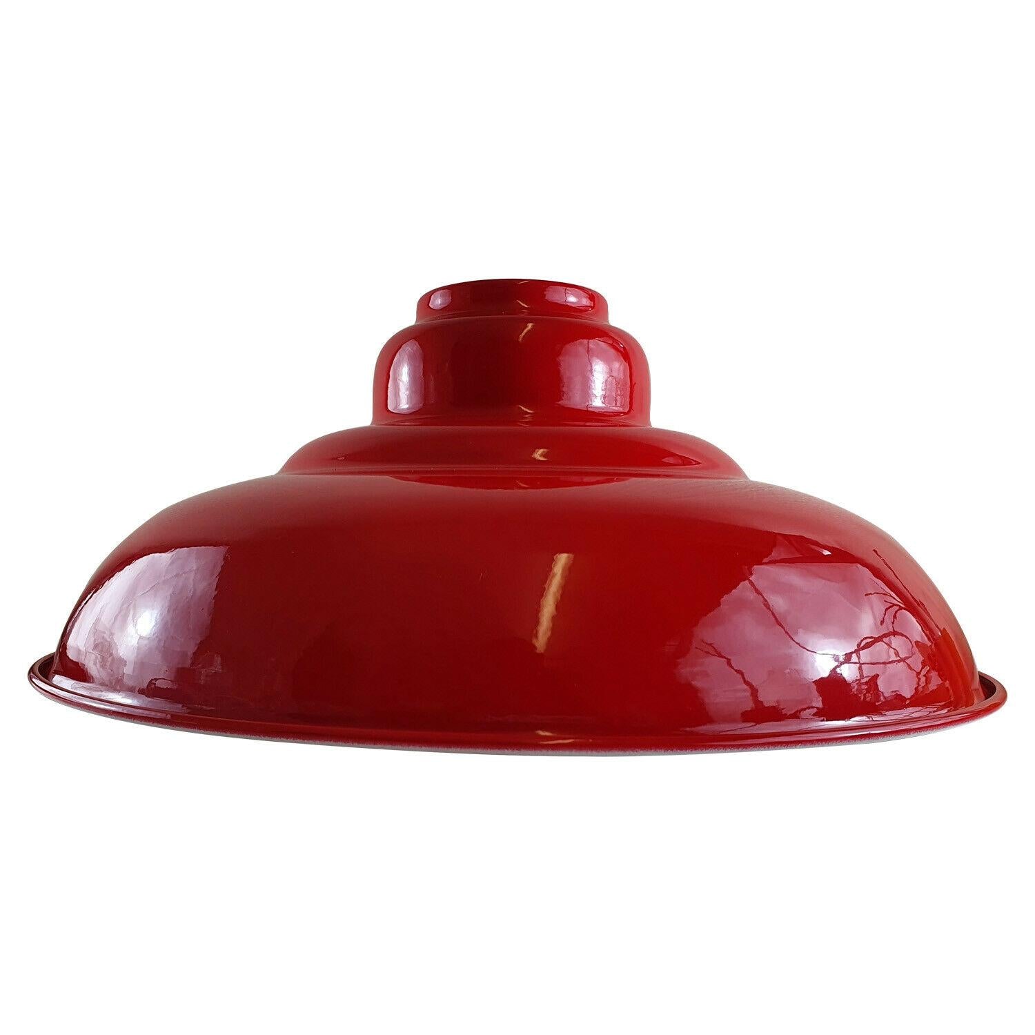 320mm Wide Curvy Pendant Industrial Style Gloss Modern Metal Indoor Light Lampshade~1385 - LEDSone UK Ltd