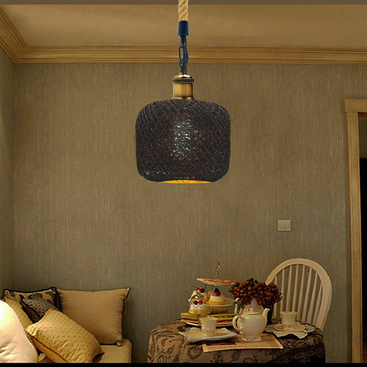 Rattan Hanging Lamp Shades