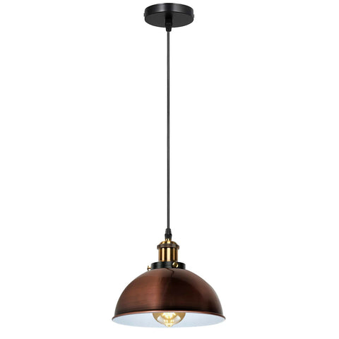 Plafonnier suspendu Vintage et moderne, abat-jour en métal, luminaire d'intérieur suspendu avec fil réglable de 95cm, ~ 1260