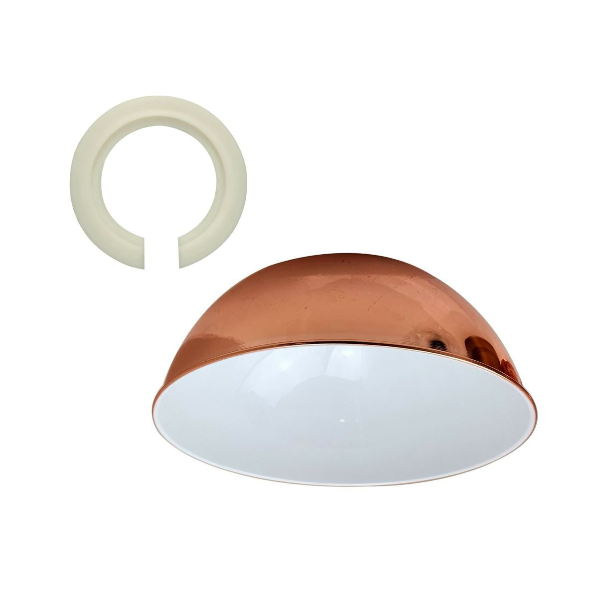 Retro Dome Easy Fit Light Shades Modern Ceiling Pendant Lampshades Metal colors~1388 - LEDSone UK Ltd