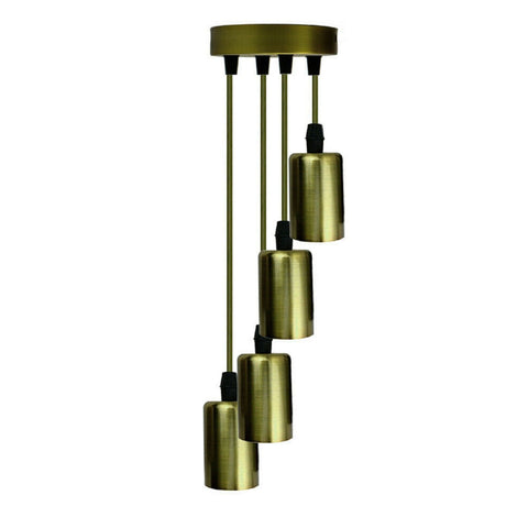 Plafonnier porte-ampoule suspension en métal E27 porte-ampoules pour salon, salle à manger et îlot de cuisine ~ 1294