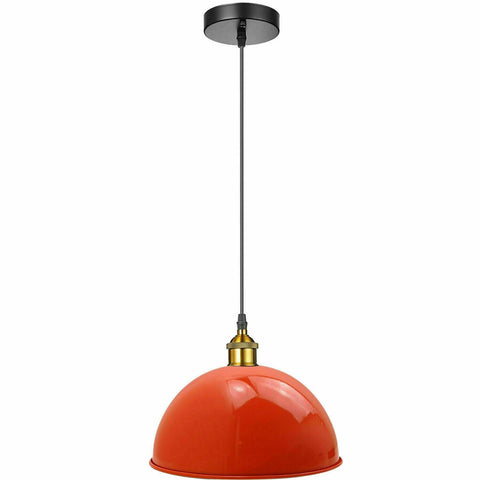 Plafonnier suspendu Vintage et moderne en métal Orange, luminaire d'intérieur avec fil réglable de 95cm, ~ 1271