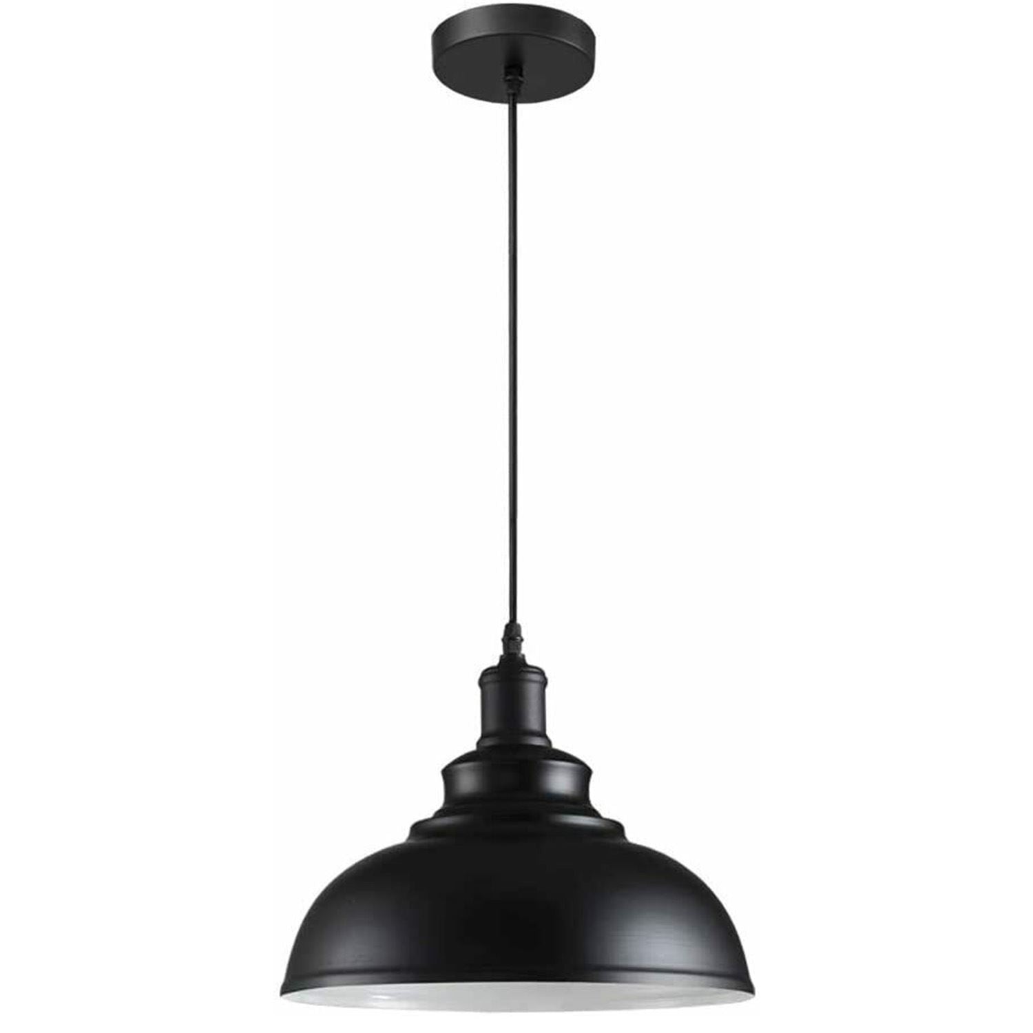 Retro Industrial Black Ceiling Pendant Light Metal Lamp Shade With 95cm Adjustable Cable~1354 - LEDSone UK Ltd