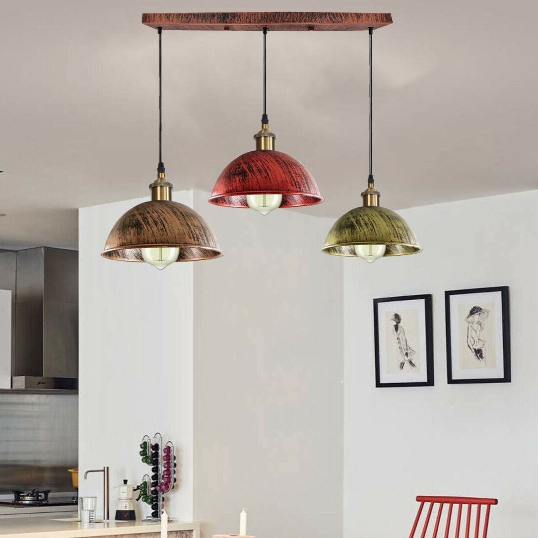 Industrial pendant lights for kitchen island