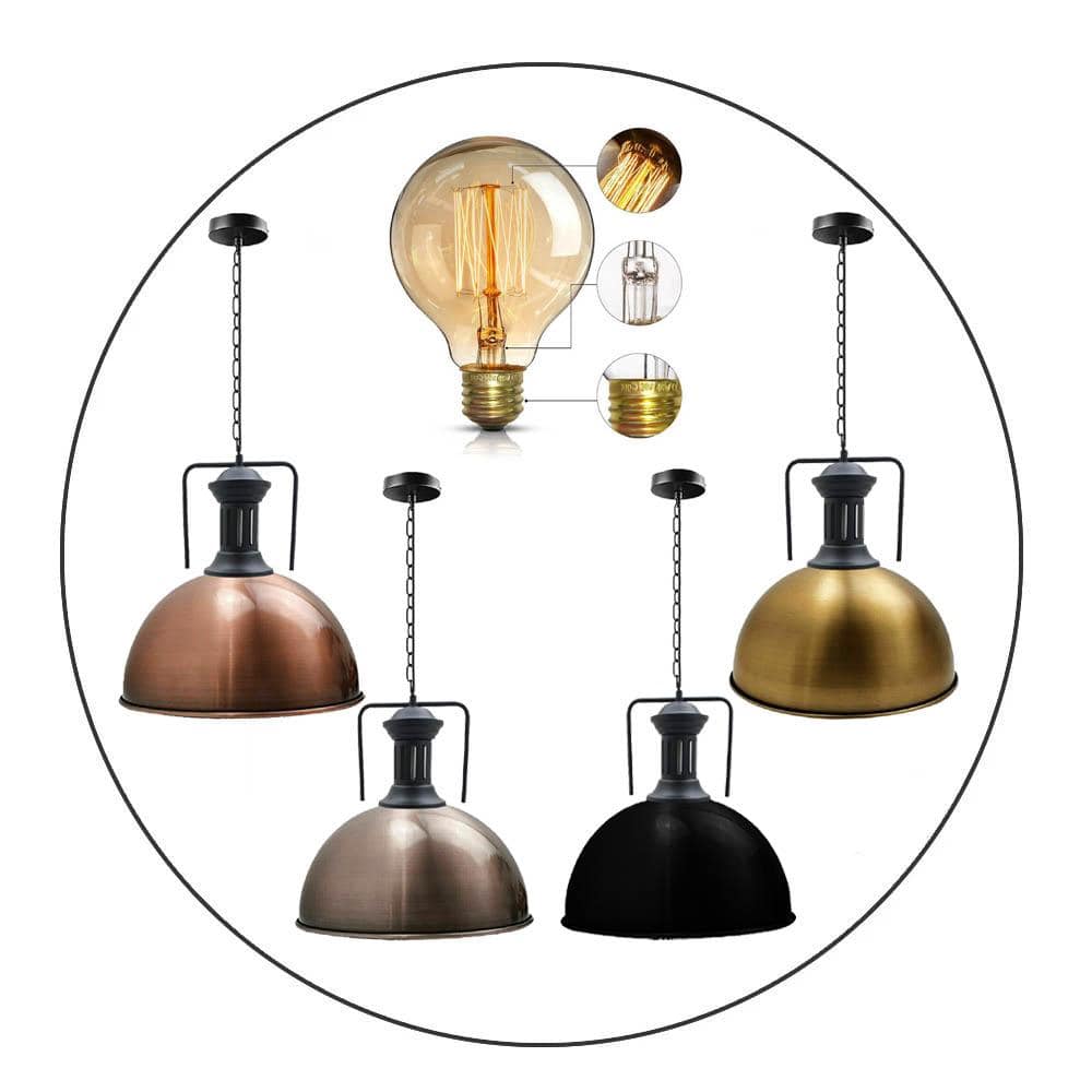 Modern Fashion Industrial Metal Shade Loft Cafe Pendant Light FREE bulb Ceiling Lamp New~2255 - LEDSone UK Ltd