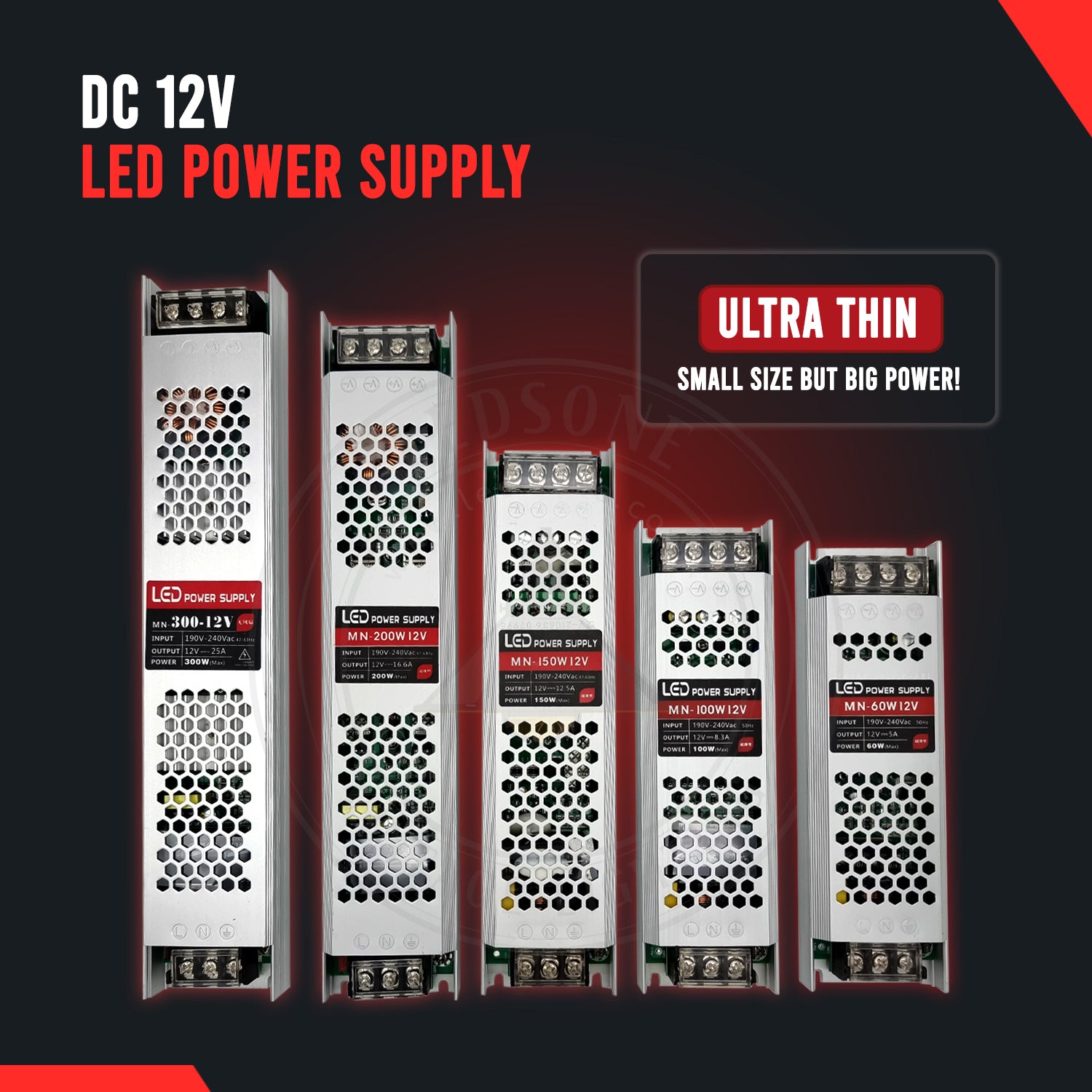 12V DC Power Supply for LED Lights  pen_spark