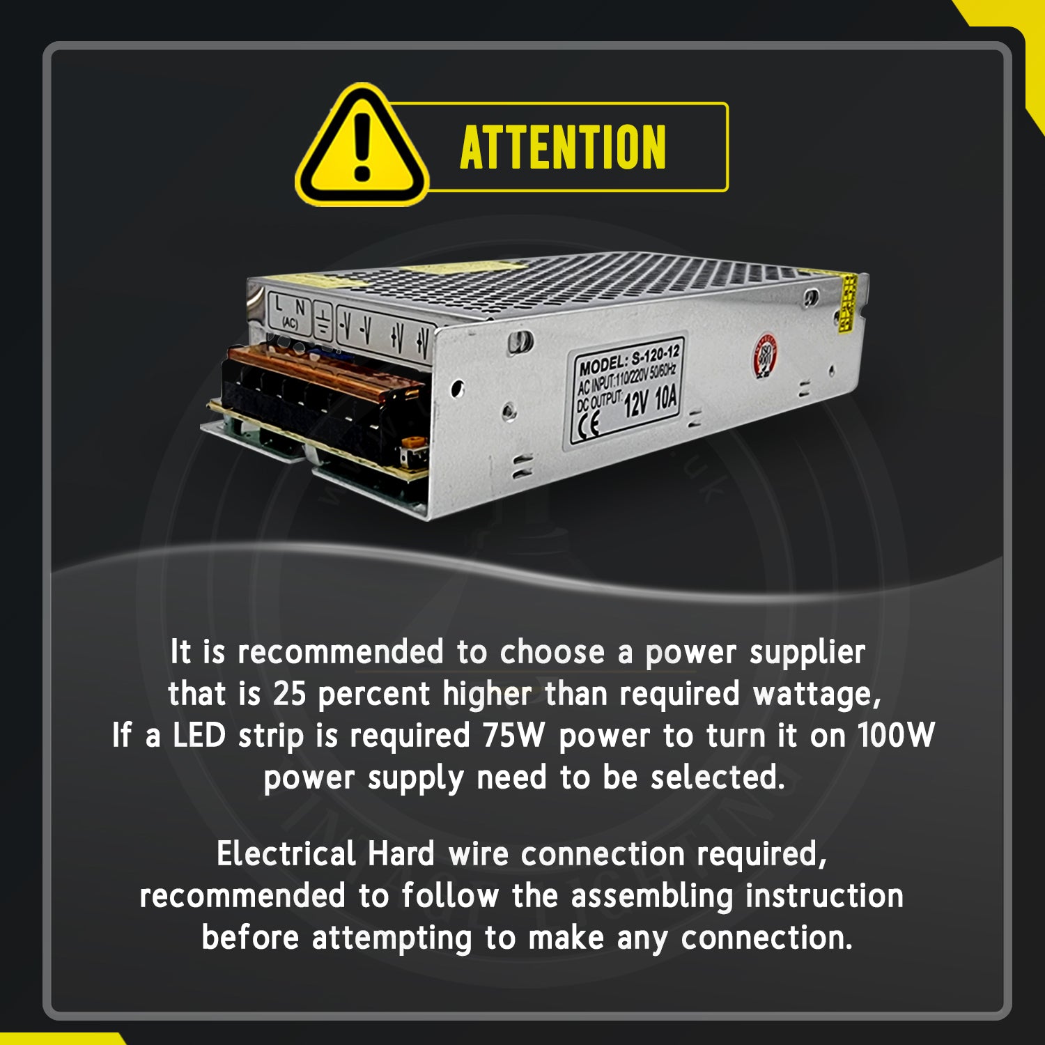 DC12V 80W IP20 Universal Regulated Switching Power Supply