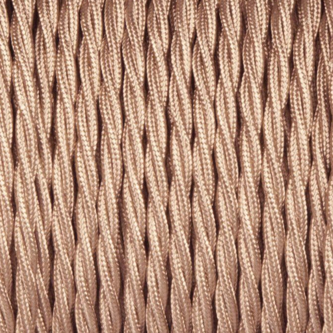 2 Core Twisted cloth cable Gold Color Fabric