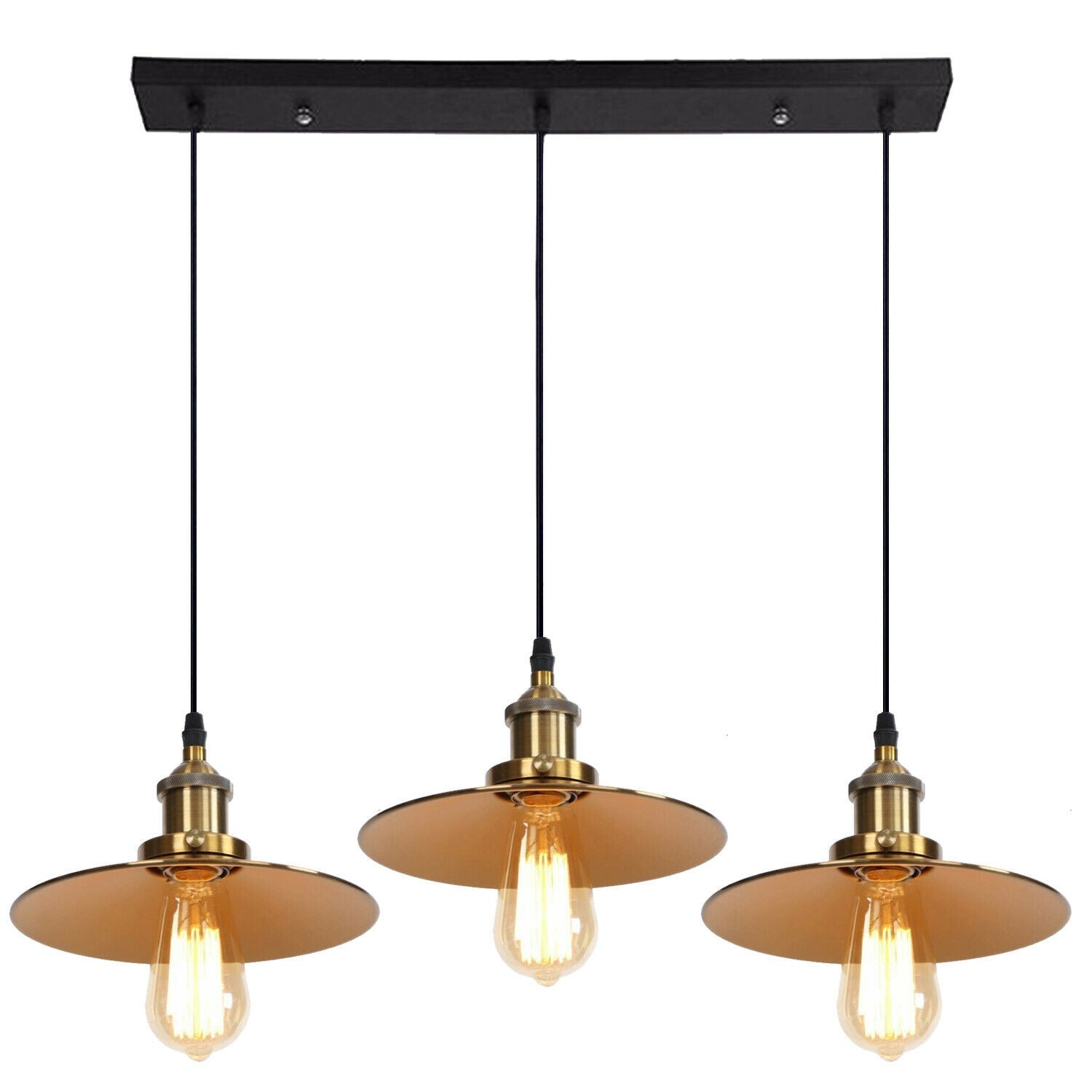 3 Way Modern Ceiling Pendant Cluster Light Fitting Industrial Pendant Lampshade~2139 - LEDSone UK Ltd