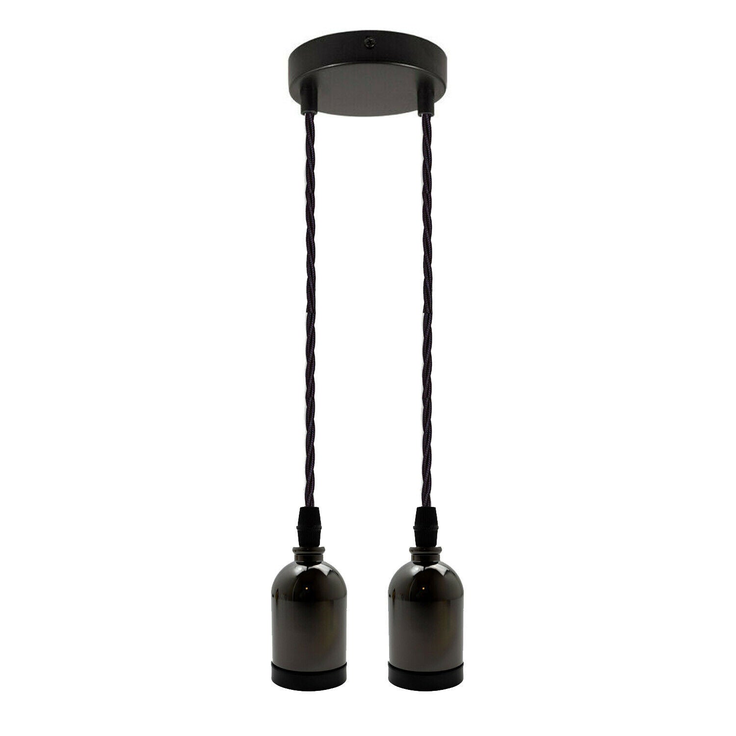 Black Multi Outlet E27 Metal Vintage Hanging Ceiling Pendant Lights~2058 - LEDSone UK Ltd