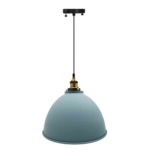 Retro Style Grey Metal Ceiling Pendant Light Shade~2824 - LEDSone UK Ltd