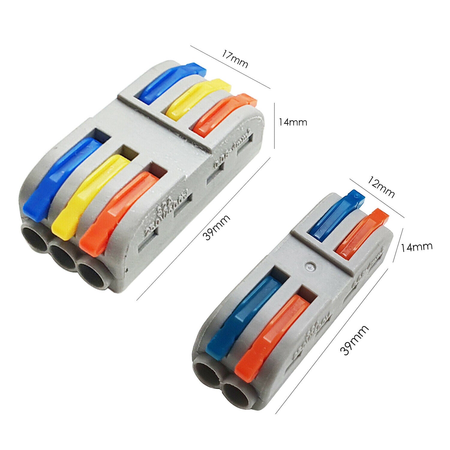 2/3 Way Electrical Connectors Wire Block Clamp Clips Fast Cable Reusable Lever~2163 - LEDSone UK Ltd