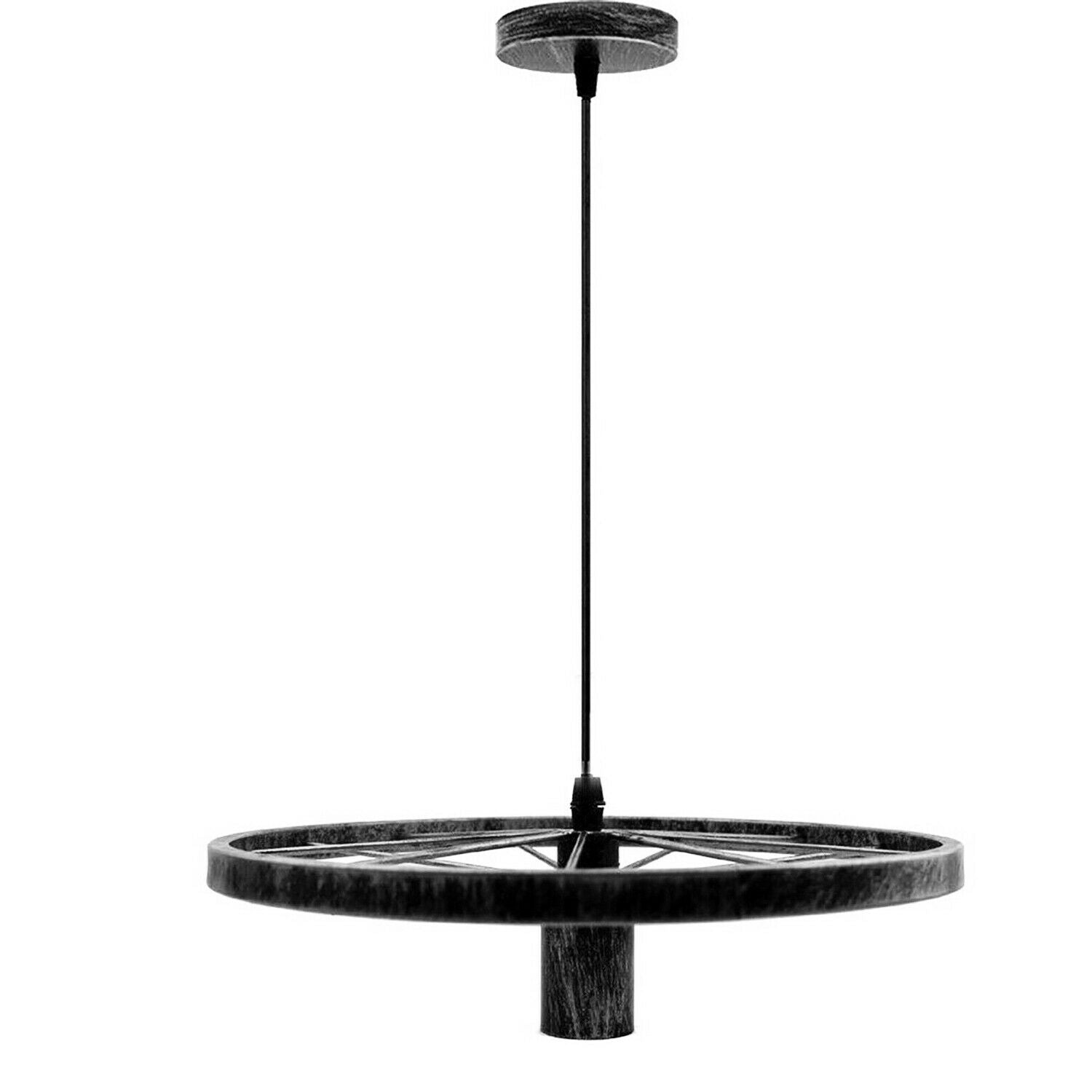 Modern Industrial Retro Pendant Lamp Ceiling Light Wheel Light for Bedroom cafe~2245 - LEDSone UK Ltd