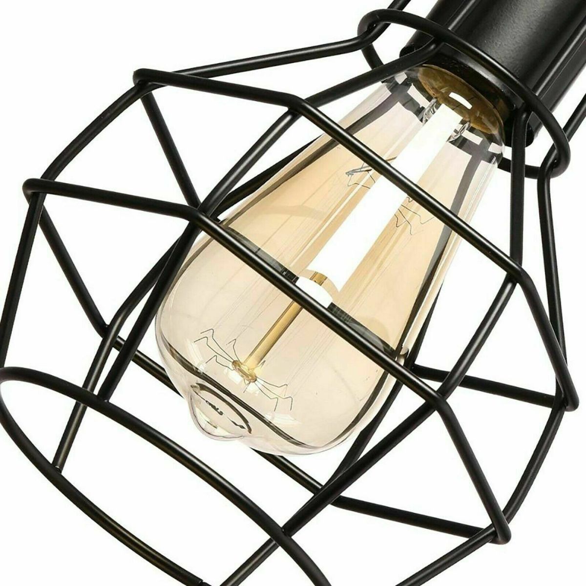 Black Spider Chandelier with Wire Cage 6 Out Let Pendant Light~2018 - LEDSone UK Ltd