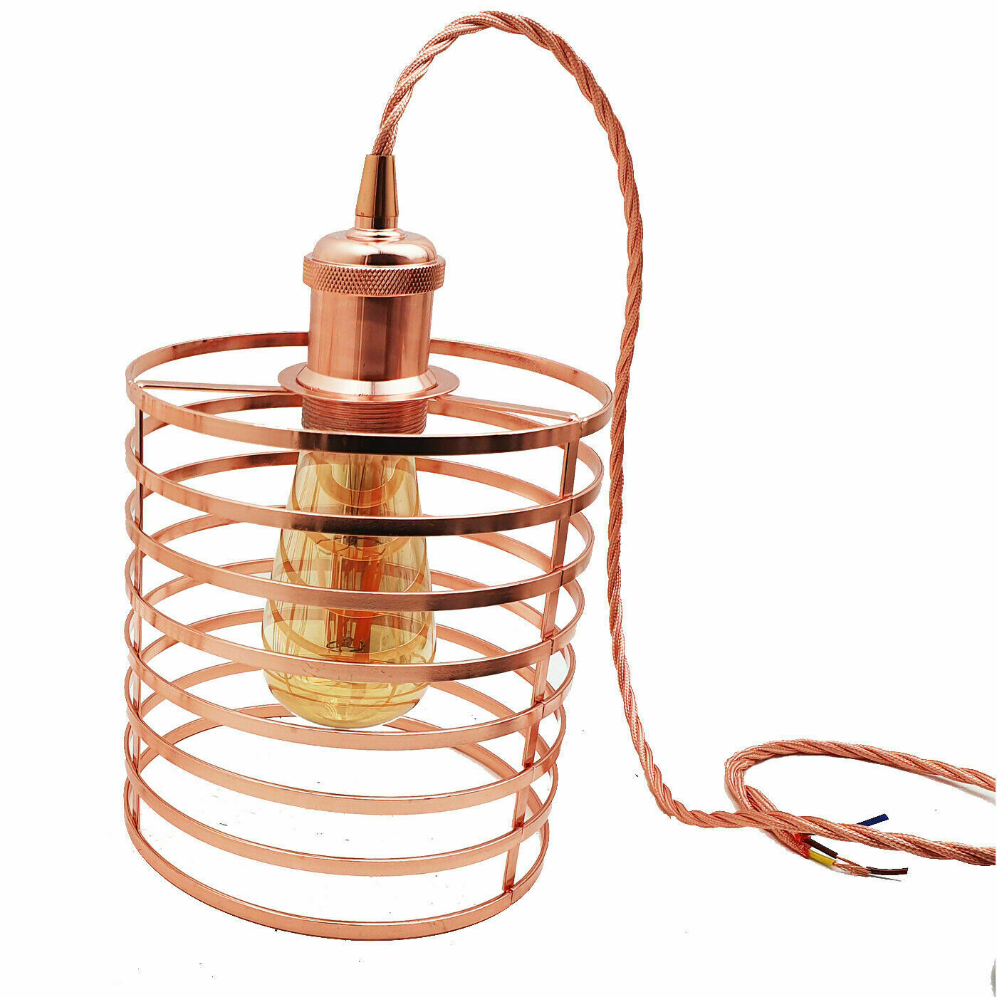 Pendant light Modern chandelier style ceiling lampshade metal rose gold~2130 - LEDSone UK Ltd