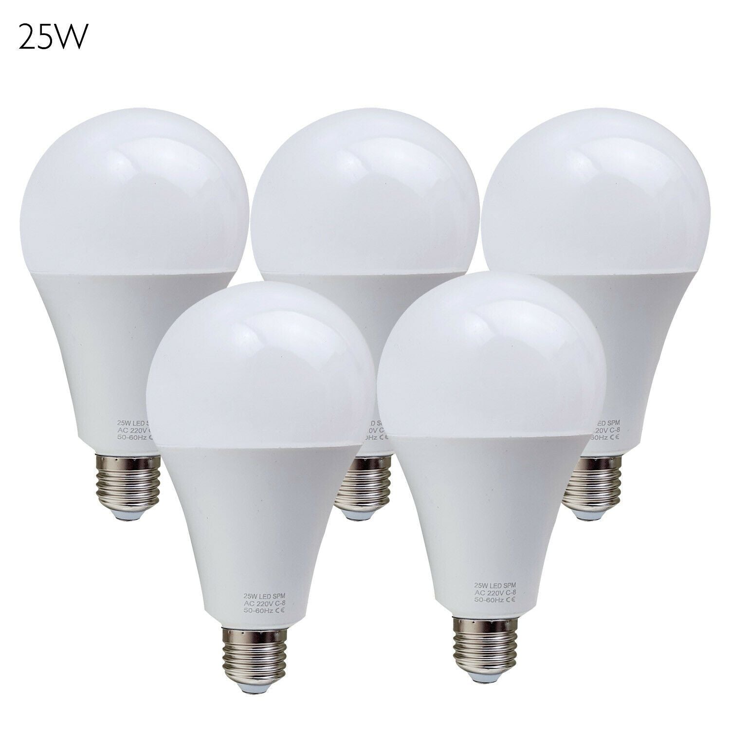 5 Pack A60 E27 Bulb Standard Base LED Light Bulbs 6000K Daylight White~1950 - LEDSone UK Ltd