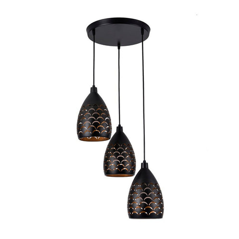 Luminaire suspendu en forme de cage noire, luminaire décoratif d'intérieur, nouveau ~ 2551