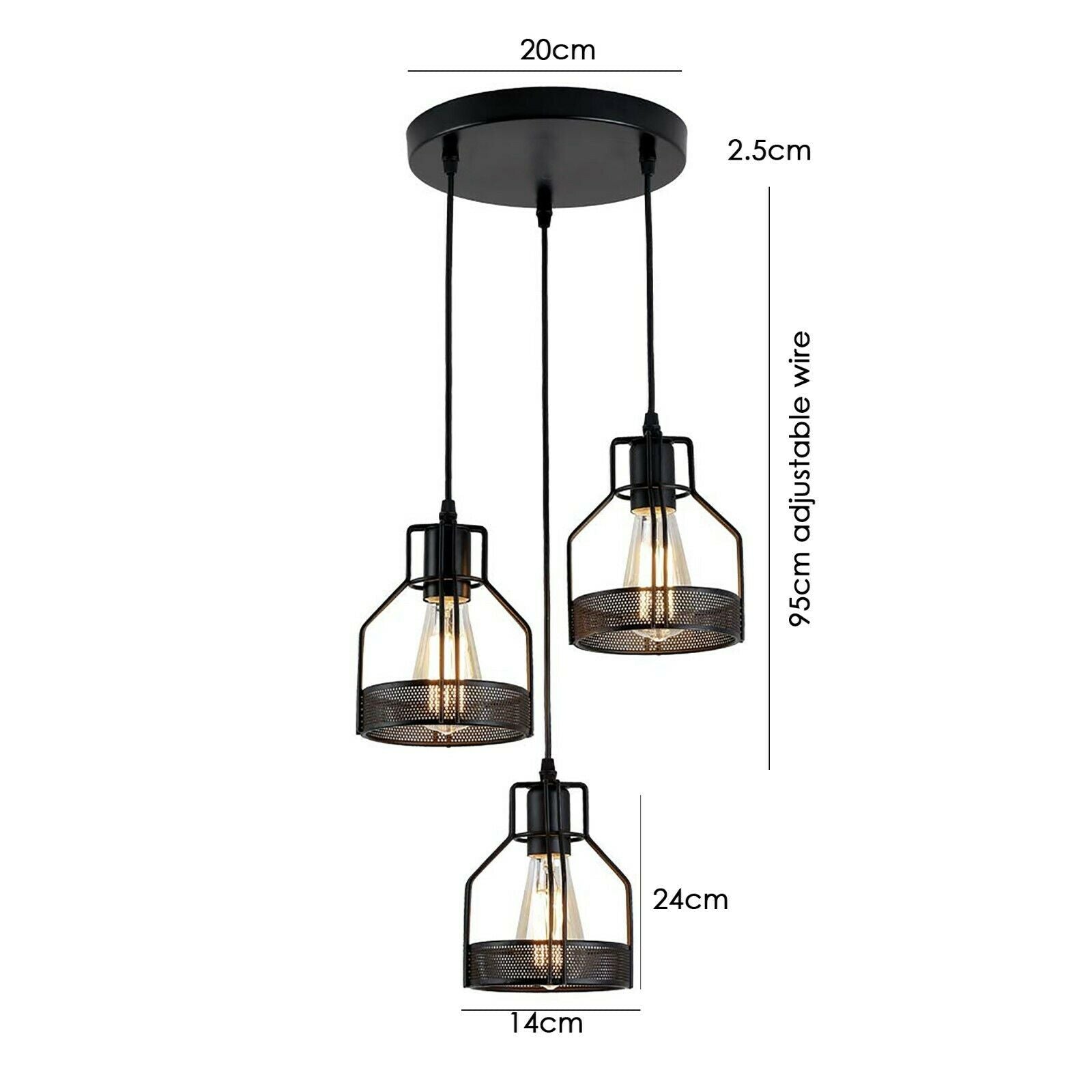 Modern cluster pendant light - Size image