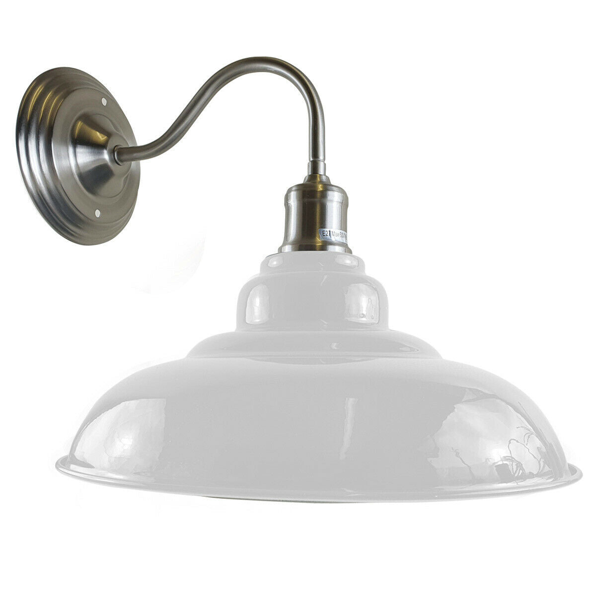 White colour Modern Industrial Indoor Wall Light Fitting Painted Metal Lounge Lamp~1664 - LEDSone UK Ltd