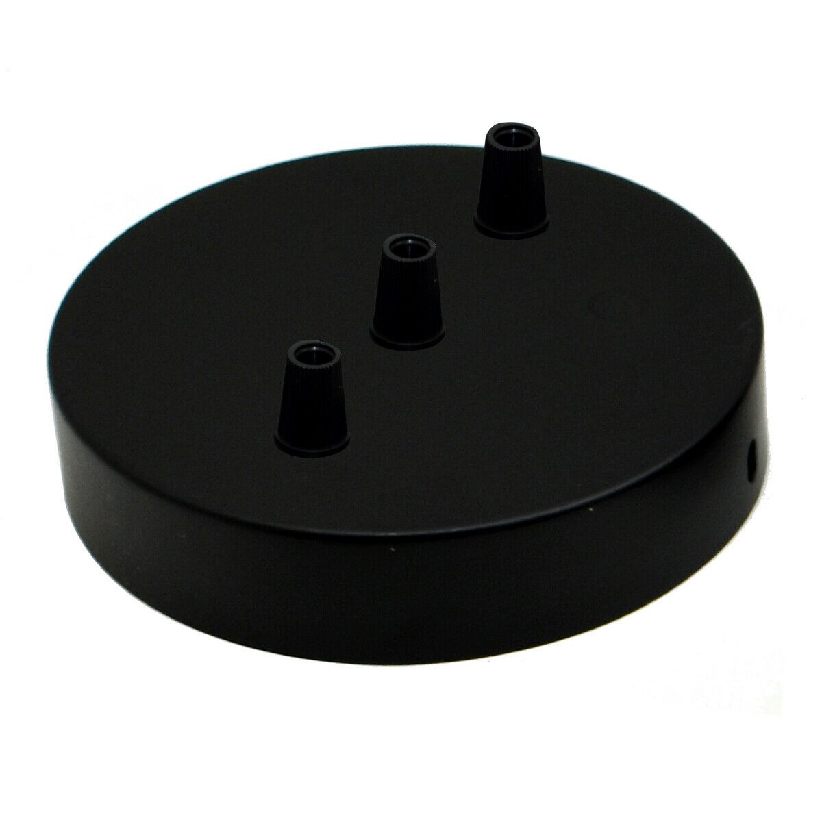 3 Outlet Black Metal Ceiling Rose 120x25mm